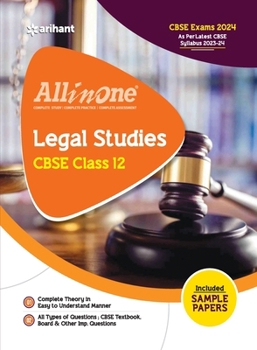 Paperback Arihant All In One Class 12th Legal Studies for CBSE Exam 2024 Book