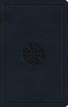 Imitation Leather ESV Large Print Value Thinline Bible (Trutone, Navy, Mosaic Cross Design) Book