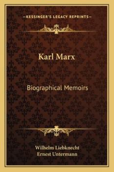 Paperback Karl Marx: Biographical Memoirs Book