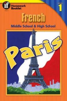 Paperback French Homework Booklet, Middle School & High School, Level 1 Book
