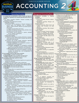Misc. Accounting 2: Quickstudy Laminated Reference Guide Book