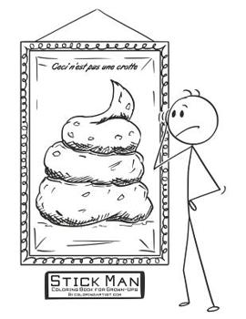 Paperback Stick Man Coloring Book for Grown-Ups Book