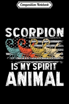 Composition Notebook: Scorpion Vintage American Flag Spirit Animal  Journal/Notebook Blank Lined Ruled 6x9 100 Pages