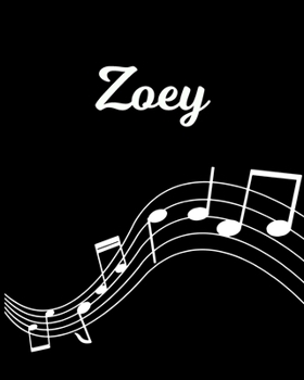 Zoey: Sheet Music Note Manuscript Notebook Paper Personalized Custom First Name Initial Z Musician Composer Instrument Composition Book 12 Staves a Page Staff Line Notepad Notation Guide Create Compos