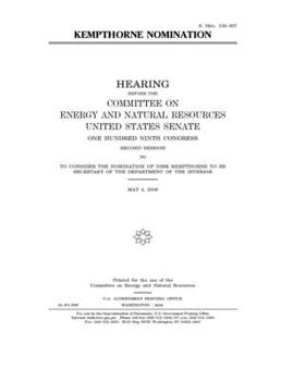 Paperback Kempthorne nomination Book