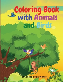 Paperback Coloring Book with Animals and Birds Book