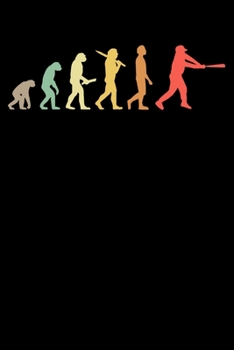 Baseballspieler Notizbuch: A5 Liniert 108 Seiten - Retro Baseball Evolution Notizheft - Geschenk f�r Baseballspieler