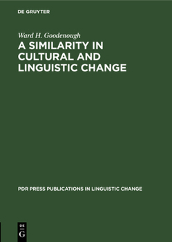 Hardcover A Similarity in Cultural and Linguistic Change [German] Book