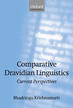 Hardcover Comparative Dravidian Linguistics: Current Perspectives Book