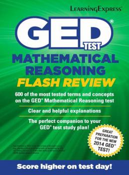 Paperback GED Test Mathematics Flash Review Book