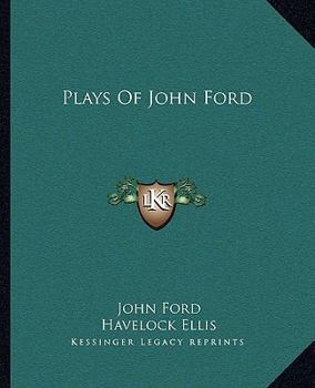 Paperback Plays Of John Ford Book