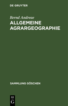 Hardcover Allgemeine Agrargeographie [German] Book