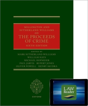 Hardcover Millington and Sutherland Williams on the Proceeds of Crime [With CDROM] Book
