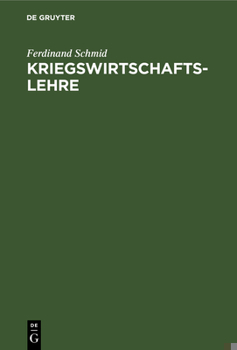 Hardcover Kriegswirtschaftslehre [German] Book