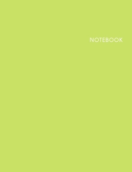 Paperback Notebook: Lined Notebook - Size (8.5 x 11 in) - 100 Pages - Lime Cover Book