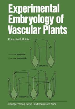Paperback Experimental Embryology of Vascular Plants Book