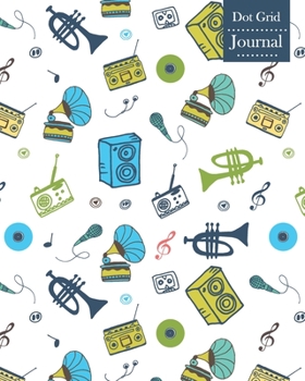 Paperback Dot Grid Journal: Notebook Planner with Retro Music Themed Cover Design Book
