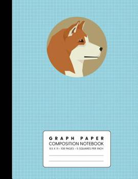 Paperback Graph Paper Composition Notebook: Akita Inu - Quad Ruled 5 Squares Per Inch for Math & Science Book