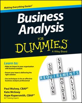 Paperback Business Analysis for Dummies Book