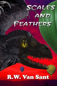 Paperback Scales and Feathers: A desert dinosaur beach party Book