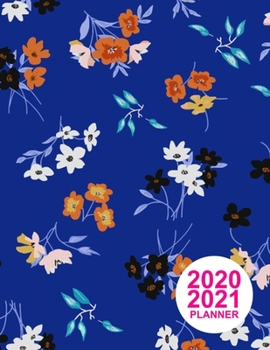 Paperback 2020 2021 Planner: Simple Colorful Design Book, 8.5" x 11" Two Year 2020-2021 Calendar Planner, Monthly Schedule Organizer (24 Months Act Book