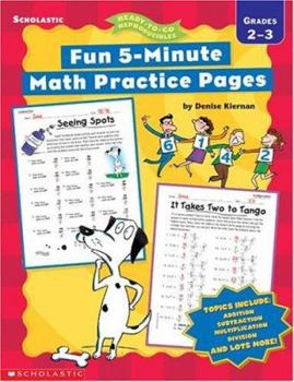 Paperback Fun 5-Minute Math Practice Pages (2-3) Book