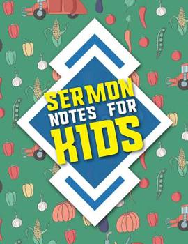 Paperback Sermon Notes for Kids: Inspirational Worship Tool To Record, Remember And Reflect on Weekly Scripture Notes, Cute Farm Animals Cover Book