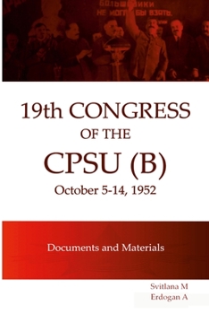 Paperback XIX Congress of the CPSU (B) Documents and Materials Book