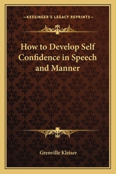 Paperback How to Develop Self Confidence in Speech and Manner Book