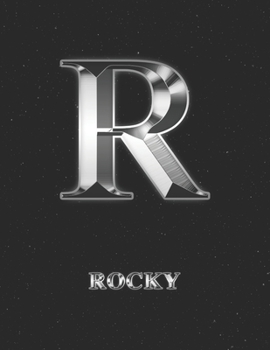 Rocky: 2 Year Weekly Planner with Note Pages (24 Months) | Silver Effect Personalized Custom Letter R Initial First Name | 2020 - 2021 | Week Planning ... | Plan Each Day, Set Goals & Get Stuff Done