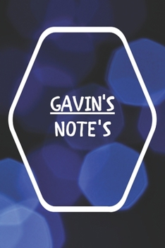 Paperback Gavin's Note's: Notebook Journal Gift for Gavin / Notebook / Diary / Unique Greeting Card Alternative Book