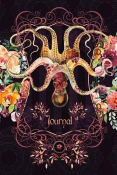 Paperback Journal: Gothic Floral Octopus Lined Paper Blank Pages (Notebook, Diary) Book