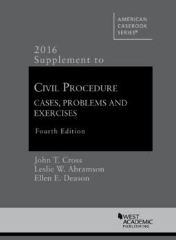 Paperback Civil Procedure Supplement, For Use with All Pleading and Procedure Casebooks (American Casebook Series) - 2016 - 2017 edition Book
