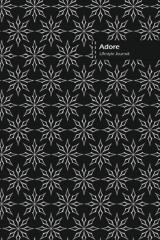 Paperback Adore Lifestyle Journal, Blank Write-in Notebook, Dotted Lines, Wide Ruled, Size (A5) 6 x 9 In (Black) Book