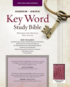 Leather Bound Hebrew-Greek Key Word Study Bible-NKJV Book