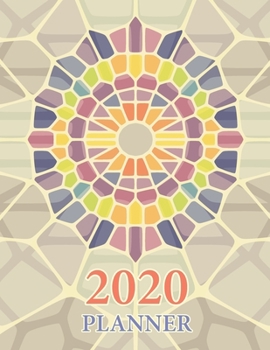2020 planner: Daily & Monthly Planner 2020, January to December 2020 Geometry, Colorful Geometric Pattern Cover, 8.5 x 11 inches.