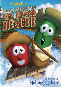 DVD Veggie Tales: Tomato Sawyer & Huckleberry Larry's Big River Rescue Book