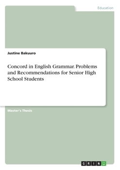 Paperback Concord in English Grammar. Problems and Recommendations for Senior High School Students Book