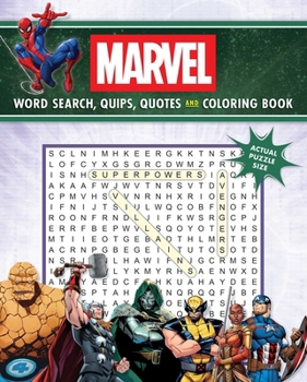Marvel Word Search, Quips, Quotes and Coloring Book (Coloring Book & Word Search)