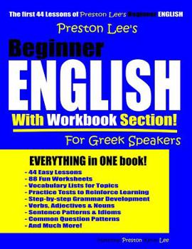 Paperback Preston Lee's Beginner English With Workbook Section For Greek Speakers Book
