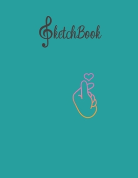 SketchBook: Kpop Hand Heart Cute Kawaii Korean Pop Gift Blank Kpop Sketchbook for Girls Teens Kids Journal College Marble Size UnLined Notebook 110 ... Little Kpop Fans Secret Diary and Journals