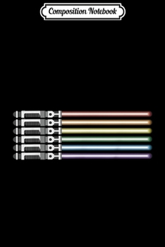 Composition Notebook: LGBT Flag Light Swords Cute Gay Supporter Funny Rainbow Gift  Journal/Notebook Blank Lined Ruled 6x9 100 Pages