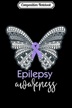 Composition Notebook: Epilepsy awareness Purple Butterfly Tee