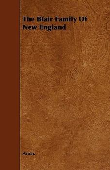 Paperback The Blair Family of New England Book