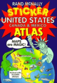 Paperback United States Canada Mexico Sticker Atlas Book