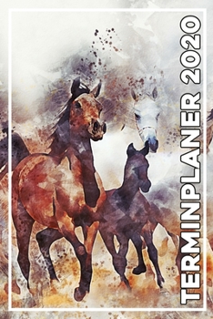 Terminplaner 2020: Jahresplaner von September 2019 bis Dezember 2020 mit Pferd - Planer mit 174 Seiten in wei� im Format A5 mit gl�nzendem Soft Cover.