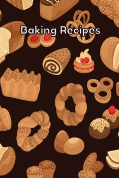 Paperback Baking Recipes: Cute Bakery Pattern Recipe Cook Book