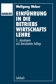 Paperback Einführung in die Betriebswirtschaftslehre [German] Book