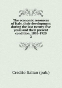 Hardcover The Economic Resources of Italy Their D Book
