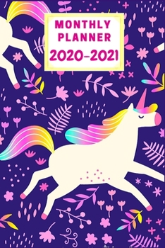 Monthly Planner 2020-2021: cut unicorn planner/calendar 2020 sloth  Monthly Pocket Planner, Calendar & Schedule Agenda, planner Gifts For Women, Men, ... And Adults (6" x 9") , 2020 planner unicorn